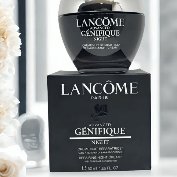 NEW Lancôme Advanced Génifique Night Cream – 1.7oz Repairing Formula (pack of 2) - Picture 2 of 4